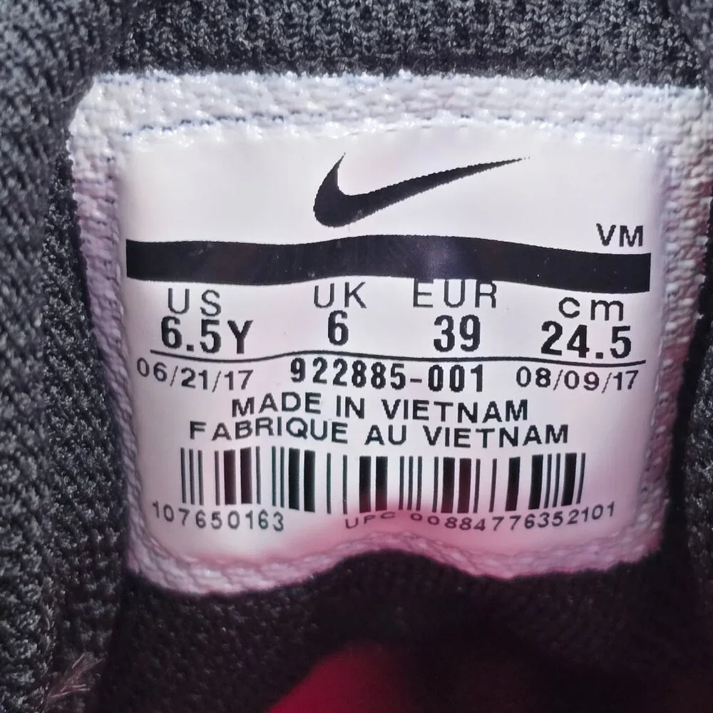 Nike Air Max Sequent 3 Sneakers Girls 6.5Y Black Pink Running Shoes 922885-001 - Picture 9 of 9